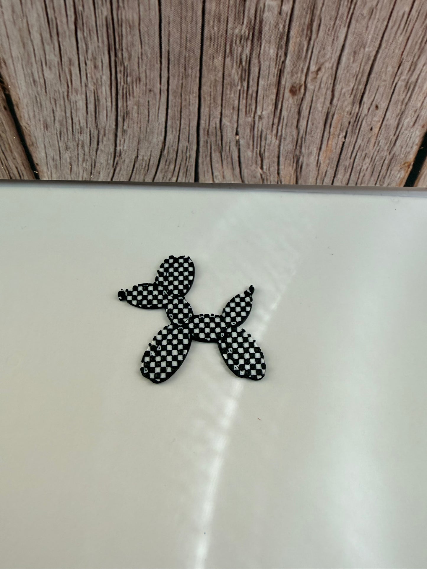 Checkered Balloon Dog