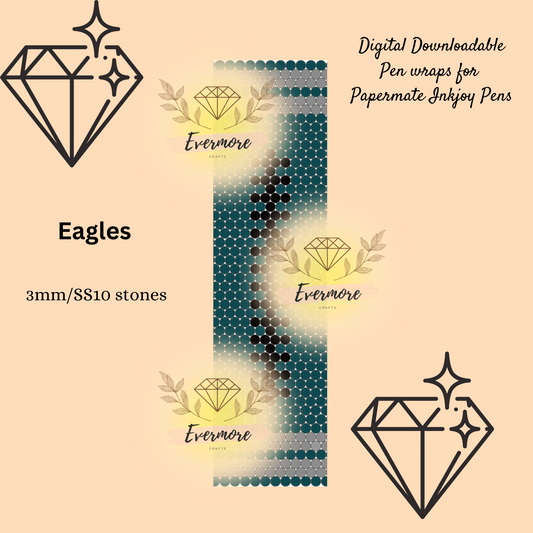 Green & Black Football Pen Template - Digital Download