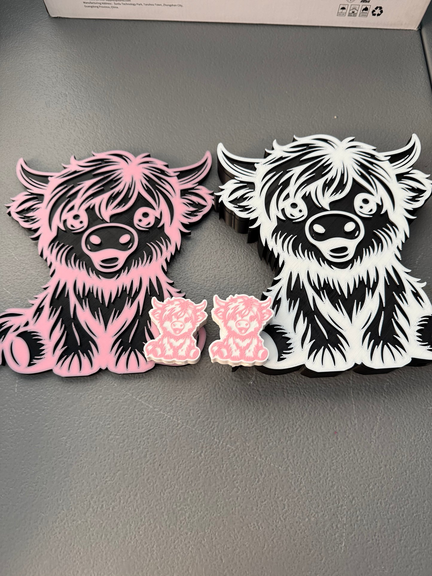 Highland Cow Rhinestone Tray with Lid