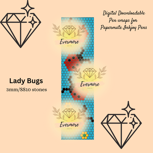 Lady Bug Pen Template - Digital Download