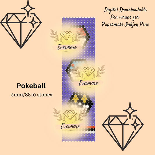 Different Balls with Purple Background Pen Template - Digital Download