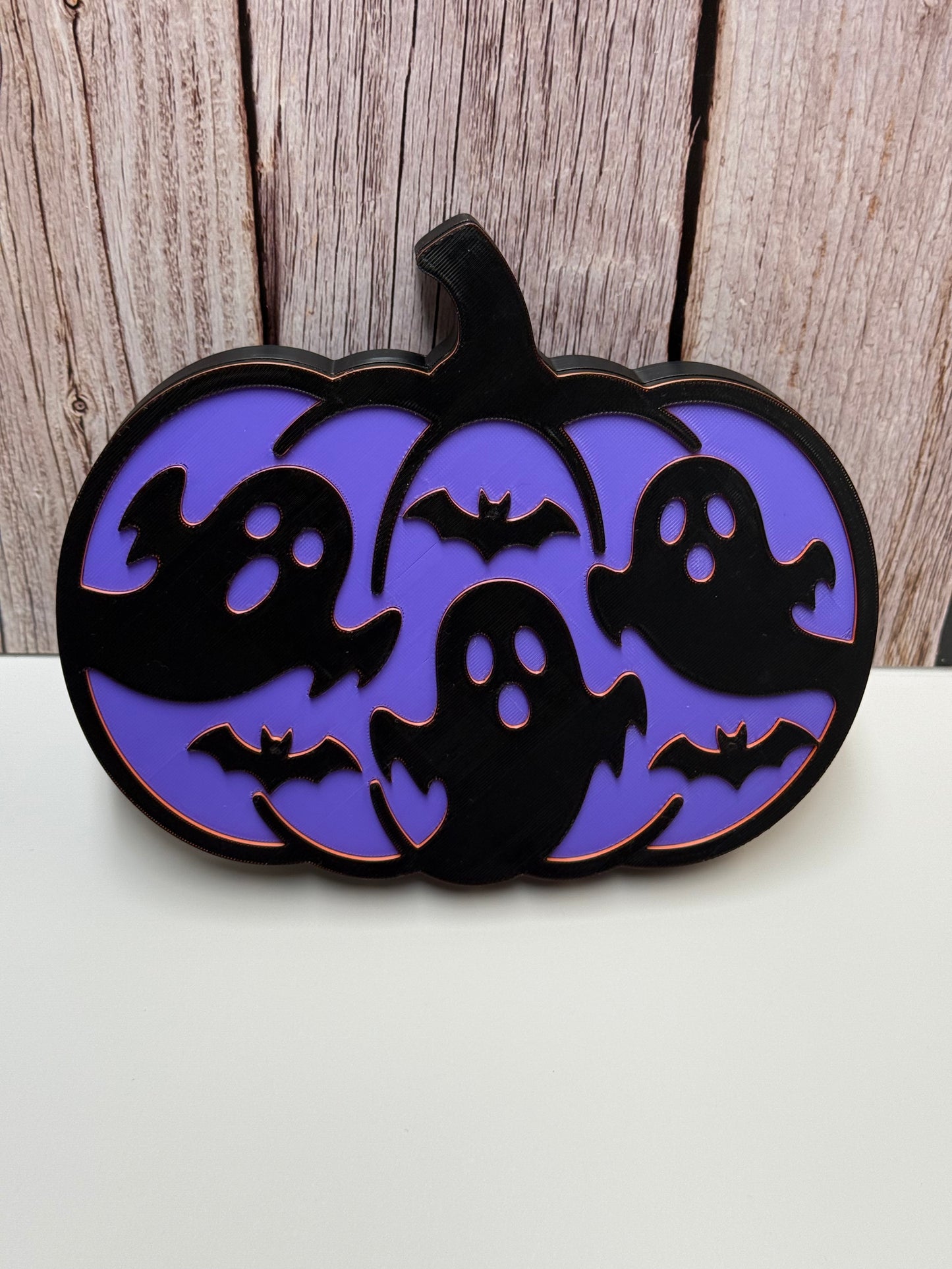 Pumpkin Ghost Tray with Lid