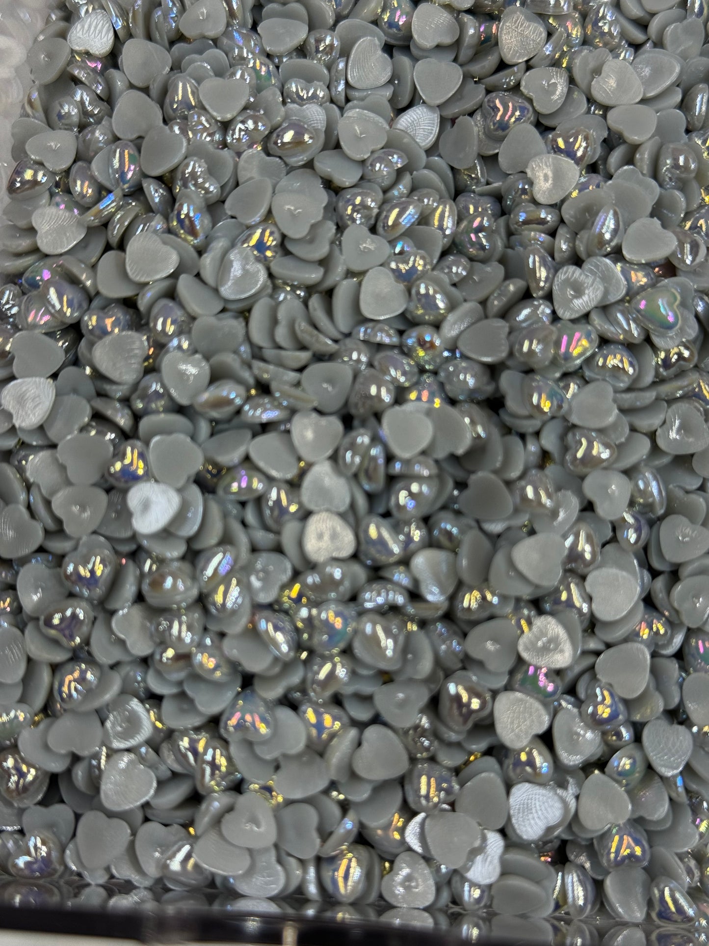 Silver Gray AB Heart Pearl