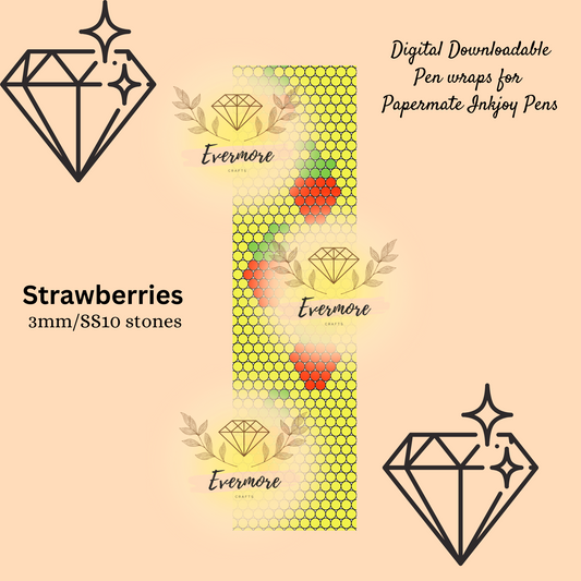 Strawberry Pen Template - Digital Download