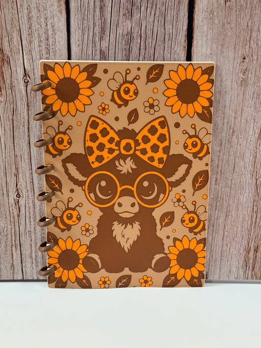 Cow and Sunflower 3D Printed Notebook