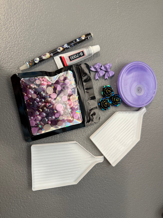 Purple Lid with Roses Kit