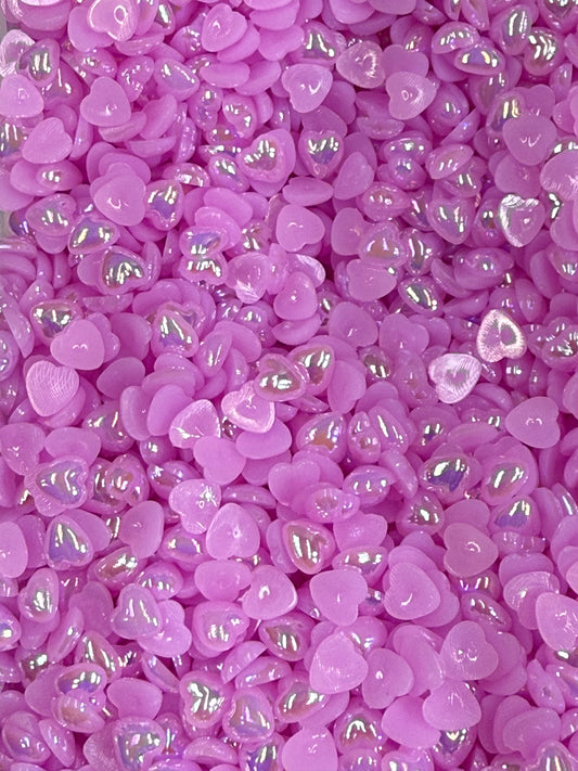 Light Amethyst AB Heart Pearl