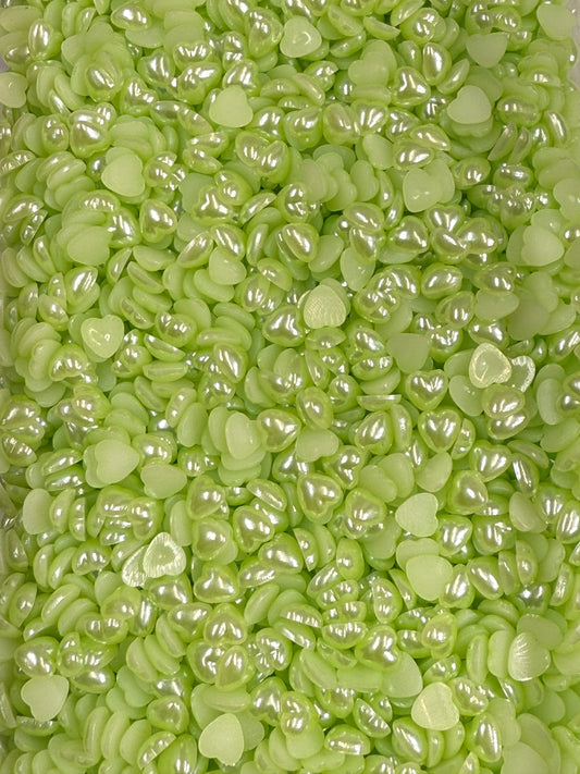 Light Peridot Heart Pearl