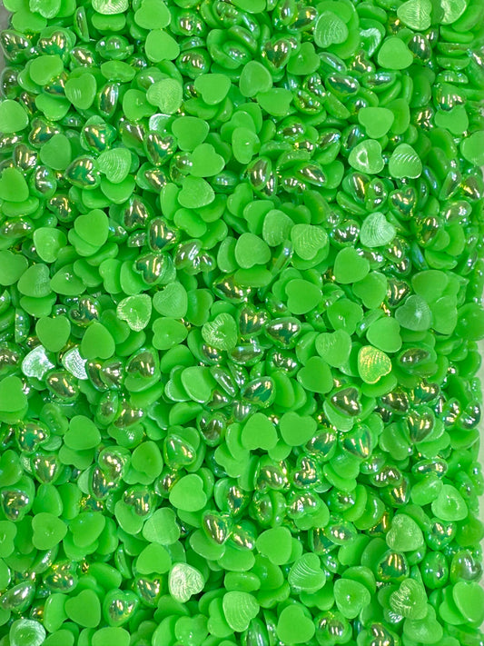 Light Peridot AB Heart Pearl