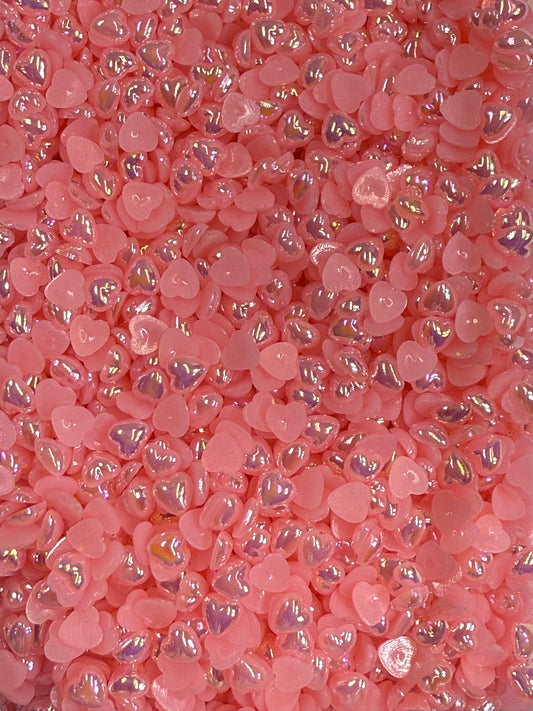 Mid Pink AB Heart Pearl