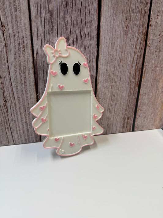 Pink Ghost Post It Holder