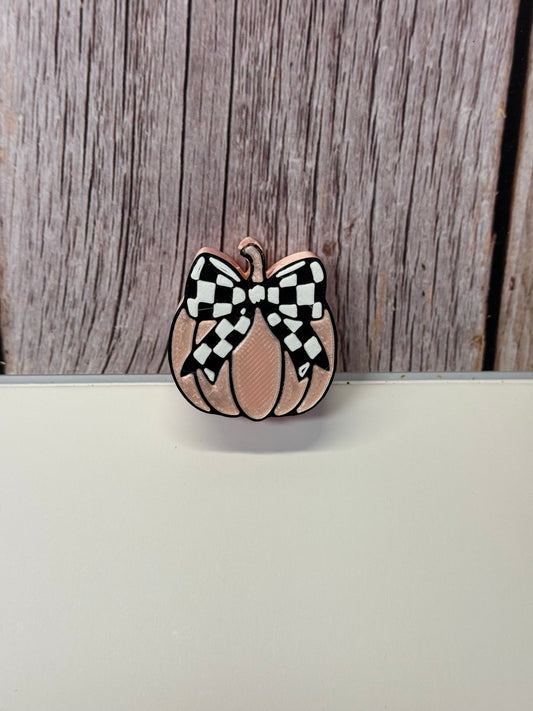 Pink Pumpkin Straw Topper