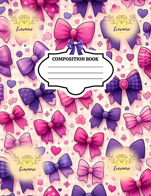 Pink Purple Bow - Digital Download