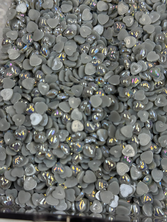 Silver Gray AB Heart Pearl