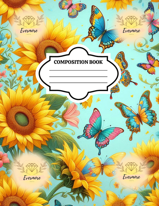 Sunflowers and Butterflies - Digital Download